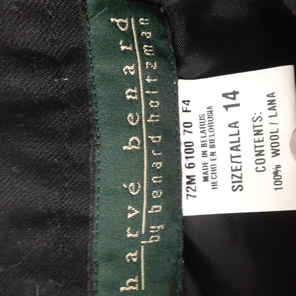 Harve Benard Button Front Wool Wide Leg Trouser Pants - Picture 10 of 10